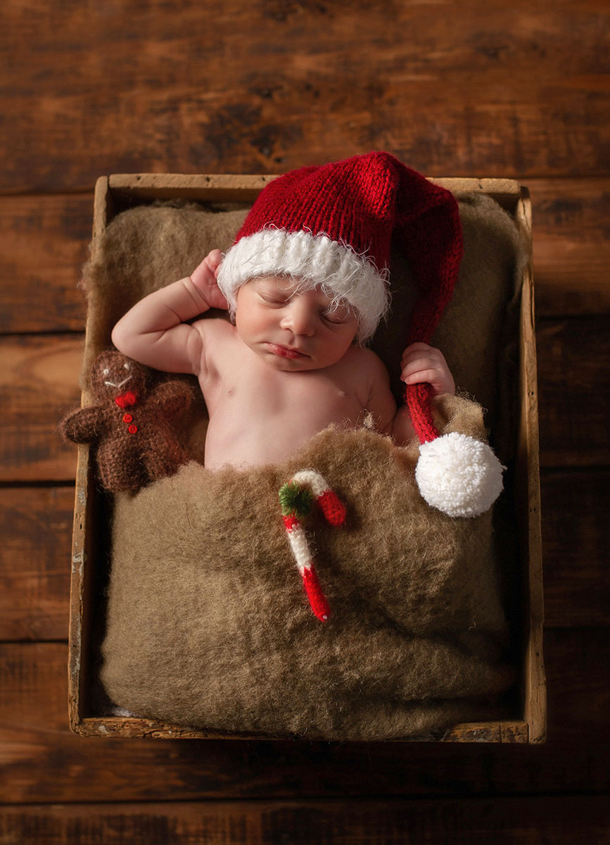 newbornfoto weihnachtsfoto